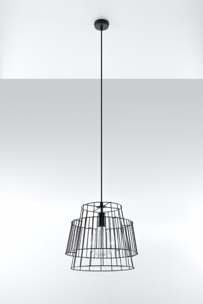 Hängelampe Schwarz Metall Ø35cm Modern E27 DALE