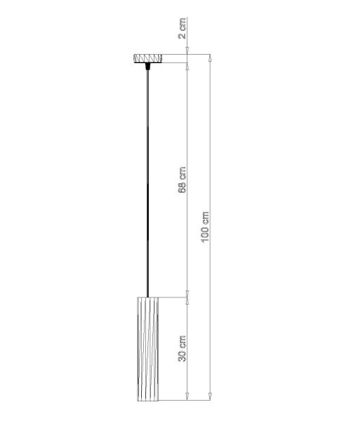 Suspension en bois Ø8cm étroit GU0 polyvalent BAYLEE