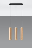Lampe &agrave; suspendre en bois 2 flammes GU10 BAYLEE...