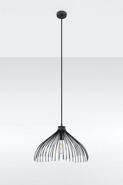 Fil de fer Lampe à suspendre noir Ø40cm E27 Lampe à suspendre