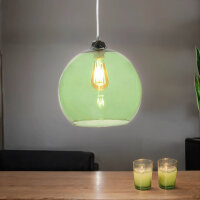 H&auml;ngeleuchte mit Glasschirm Gr&uuml;n