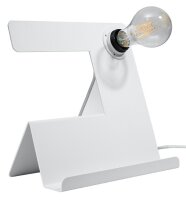 Lampe de table Blanc avec étagère H:24cm...