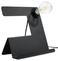 Lampe de table moderne avec support Noir Métal...