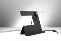 Lampe de table moderne avec support Noir Métal...