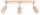 Deckenlampe Holz L:45cm 3x GU10 Strahler Spot Lampe