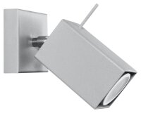 Spot mural gris rectangulaire GU10 orientable Applique...