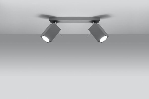 Grauer Strahler L:30cm Modern Metall FALERIA Wohnzimmer