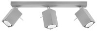 Projecteur de plafond Gris Acier L:45cm carré 3x...