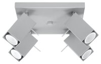 Spot de plafond angulaire gris m&eacute;tal polyvalent...