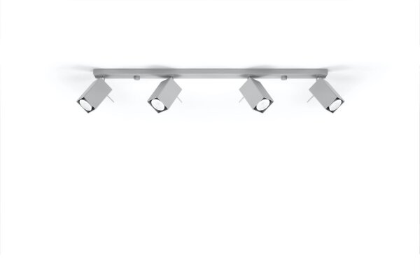 Grauer Deckenstrahler FALERIA 80 cm lang 4x GU10