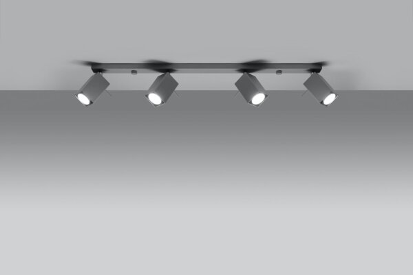Grauer Deckenstrahler FALERIA 80 cm lang 4x GU10