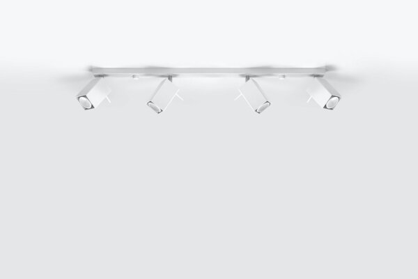 Großer Deckenstrahler Weiß 80 cm lang Metall FALERIA