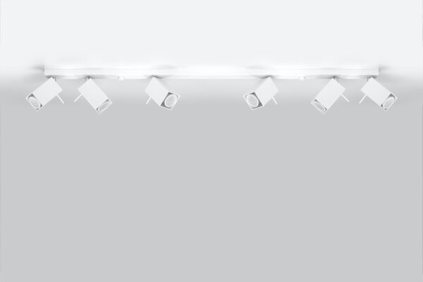 Weißer Deckenstrahler FALERIA 120 cm lang 6x GU10