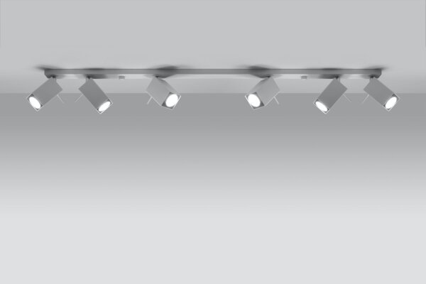 Weißer Deckenstrahler FALERIA 120 cm lang 6x GU10