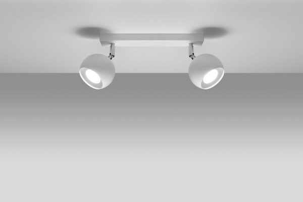 Projecteur de plafond Blanc L:30cm Rétro FAVONIA Spot de plafond