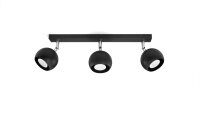 Spot de plafond noir L:45cm Rétro FAVONIA montage...