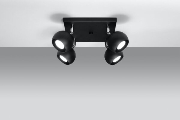 Deckenleuchte Retro Schwarz GU10 FAVONIA Wohnzimmer