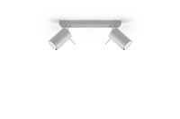 Projecteur de plafond gris ETNA L:30cm 2x GU10