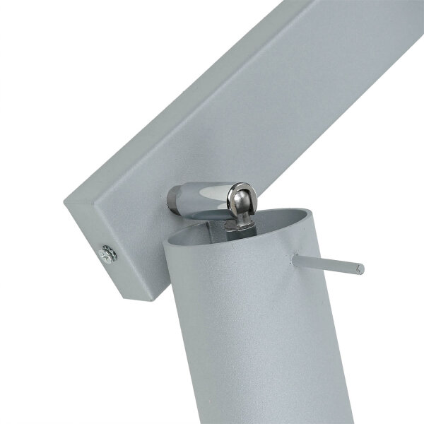 Grauer Deckenstrahler Metall L:45cm 3x GU10 vielseitig
