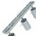 Grauer Deckenstrahler Metall L:45cm 3x GU10 vielseitig