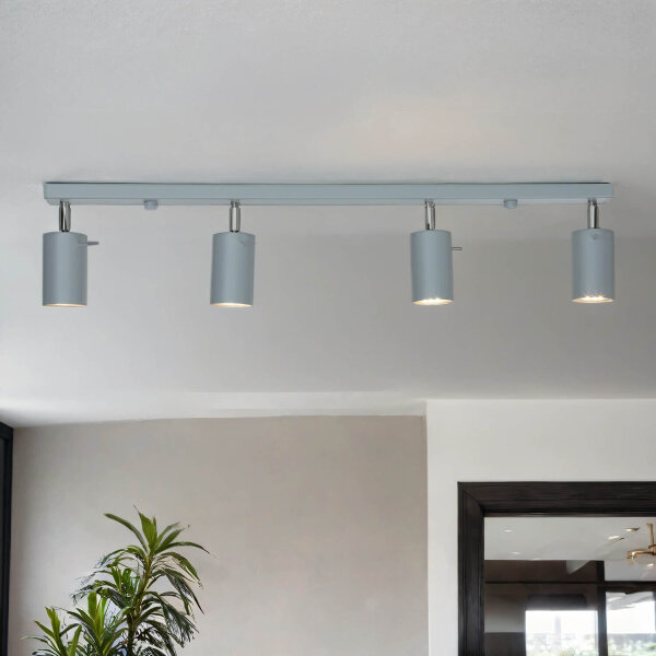 Moderner Deckenstrahler ETNA Grau 80 cm lang