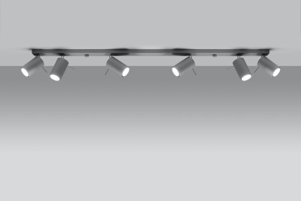 Großer Deckenstrahler ETNA 120 cm lang Metall 6x