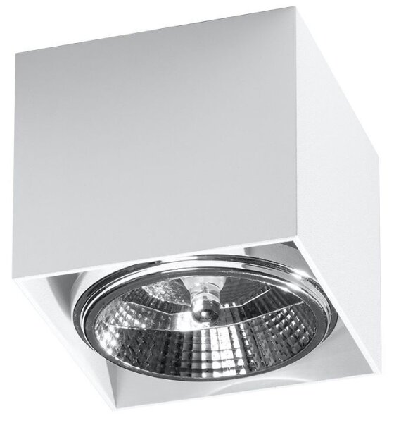 Spot blanc plafond L:12cm petit GU0 aluminium