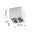 Spot blanc plafond L:12cm petit GU0 aluminium