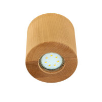 Lampe de plafond en bois Ø10cm petit rond GU10...