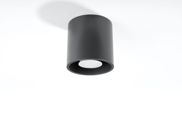 Plafonnier en métal Anthracite Ø10cm H:10cm petit G9