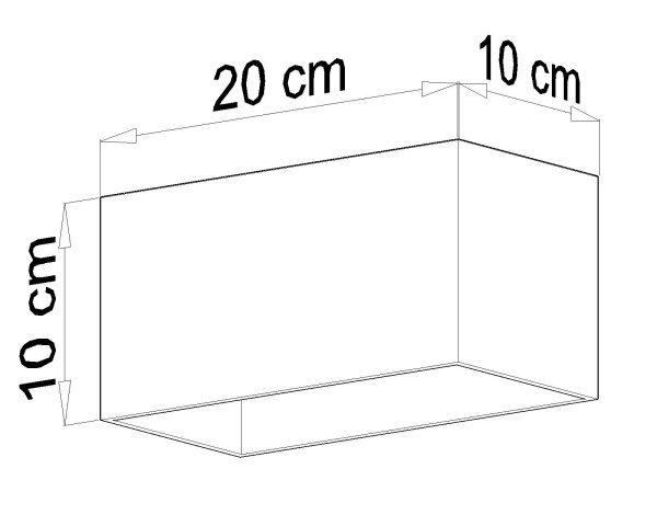 Schwarze Deckenleuchte GEO B:20cm Aluminium eckig