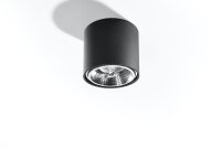 Schwarzer Spot Decke Ø12cm rund GU10 Modern...