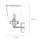 Applique murale chrome verre clair Bali