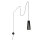 Flexible Wandlampe mit Stecker & Schalter Schwarz