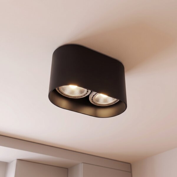 Strahler Schwarz Oval 2-flmg