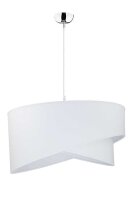 Wei&szlig;e H&auml;ngeleuchte Stoff rund &Oslash;45cm Modern