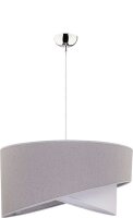 Lampe à suspendre Gris Tissu rond Ø45cm...