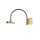 Elegante LED Wandlampe Jugendstil 3000K in Messing