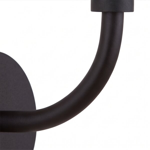 Schwarze Wandleuchte mit Schalter Metall Loft G9