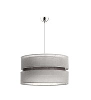 Lampe à suspendre COLETTE Gris Tissu Ø40cm...