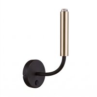 Applique murale noire avec interrupteur G9 laiton...