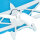 Kinderleuchte PLANE in Blau 3-flmg