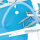 Kinderleuchte PLANE in Blau 3-flmg