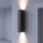 Applique murale up & down MALMO en noir 2flmg