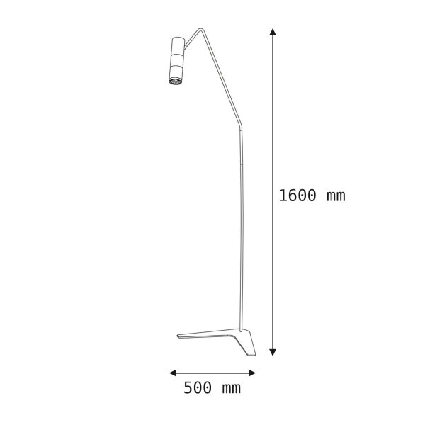 Lampadaire Spot en blanc