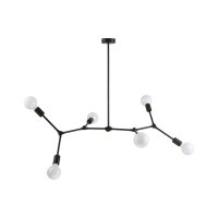Schwarze Deckenleuchte 6-flmg Esstisch Lampe AARON