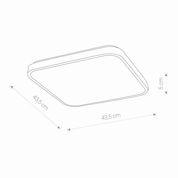 Weiße LED Deckenleuchte IP44 32W quadratisch LUKE