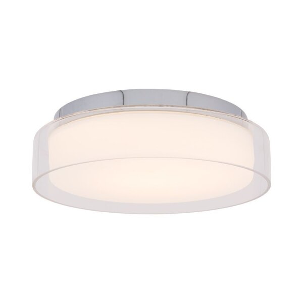 Wohnliche LED Deckenleuchte Glas IP44 12W blendarm