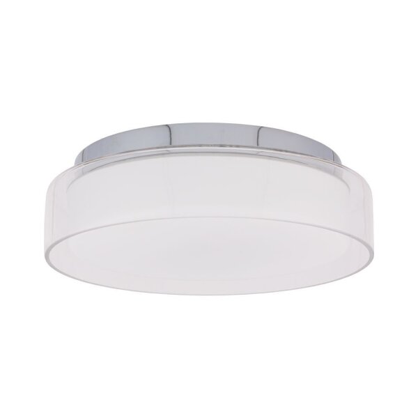 Wohnliche LED Deckenleuchte Glas IP44 12W blendarm