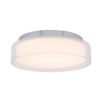 Wohnliche LED Deckenleuchte Glas IP44 12W blendarm